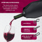 Preview: Premium Weinkühler Manschette Schwarz – Wiederverwendbar & Flexibel – Weinkühler für Standardflaschen – Kühlmanschette für Wein, Sekt & Champagner – Ideal für Partys, Picknick, Reisen
